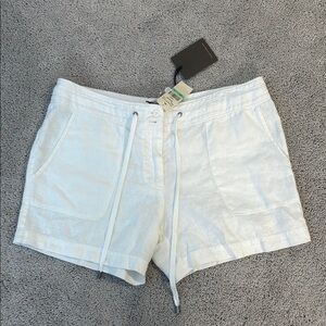 Tommy Bahama Two Palms Linen Shorts | Size 8 | White | NWT